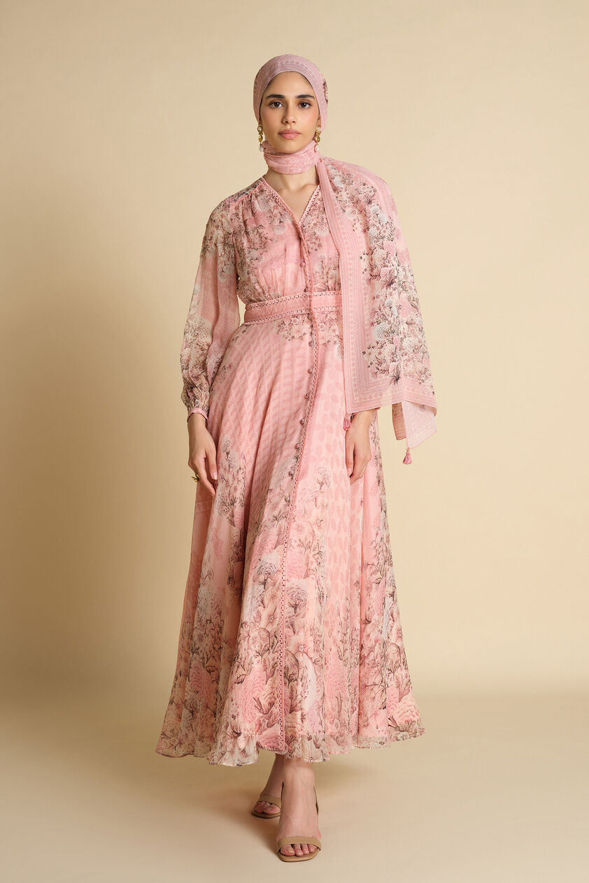 Juri Printed Stole - Blush, Blush, image 2